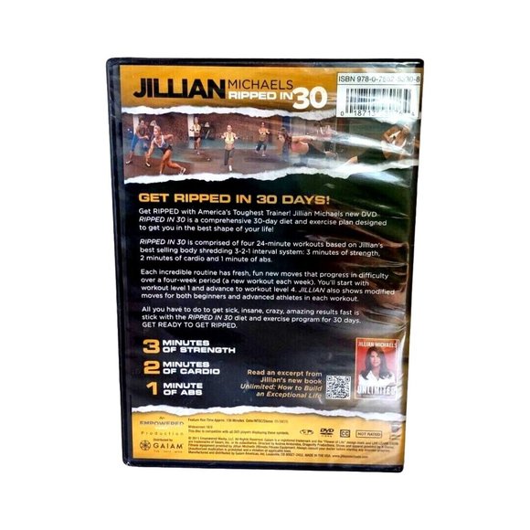 Jillian Michaels: Ripped in 30 (Dvd 2011) New - Picture 2 of 5